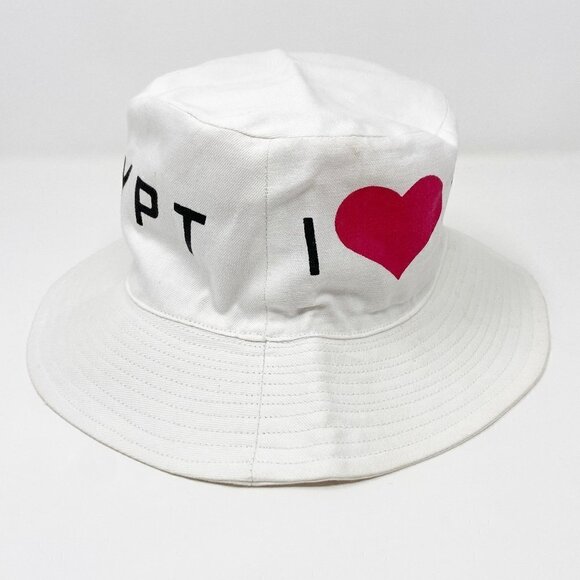 VINTAGE | I Heart Egypt White Bucket Hat - Picture 3 of 6